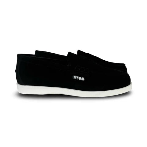 MSGM Black Suede Penny Loafer