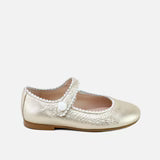 Papanatas Gold Platino Scalloped Mary Jane