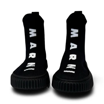 MARNI Black Print Sock Bootie
