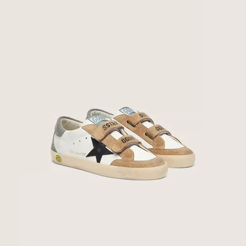 Golden Goose White Brown Velcro Sneaker