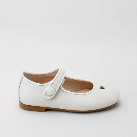 Papanatas Beige Heart Cut Out Mary Jane