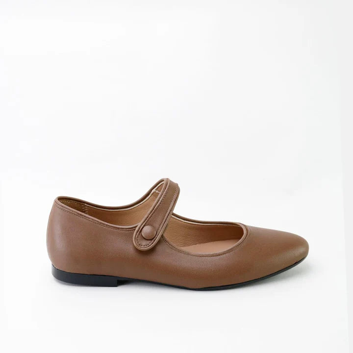 Papanatas Polca Brown Pointed Mary Jane