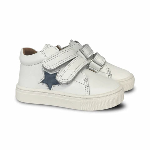 Atlanta White Blue Velluto Nubuk Star Baby Sneaker