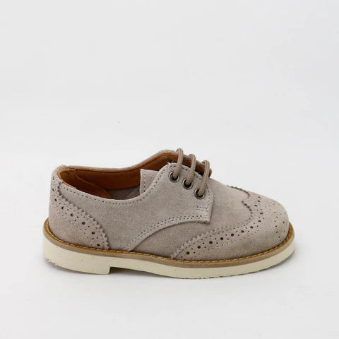 Papanatas Stone Suede Wingtip Oxford