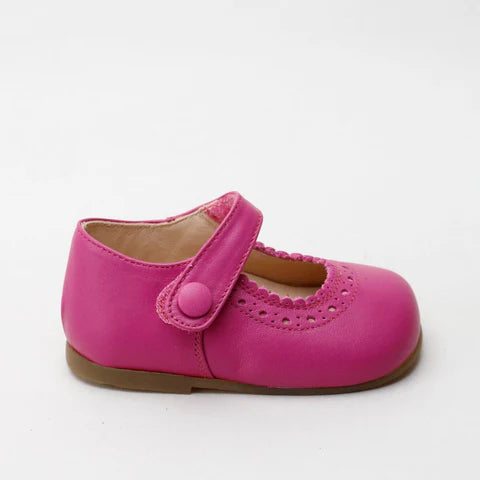 Papanatas Magenta Baby Scalloped Cut Mary Jane