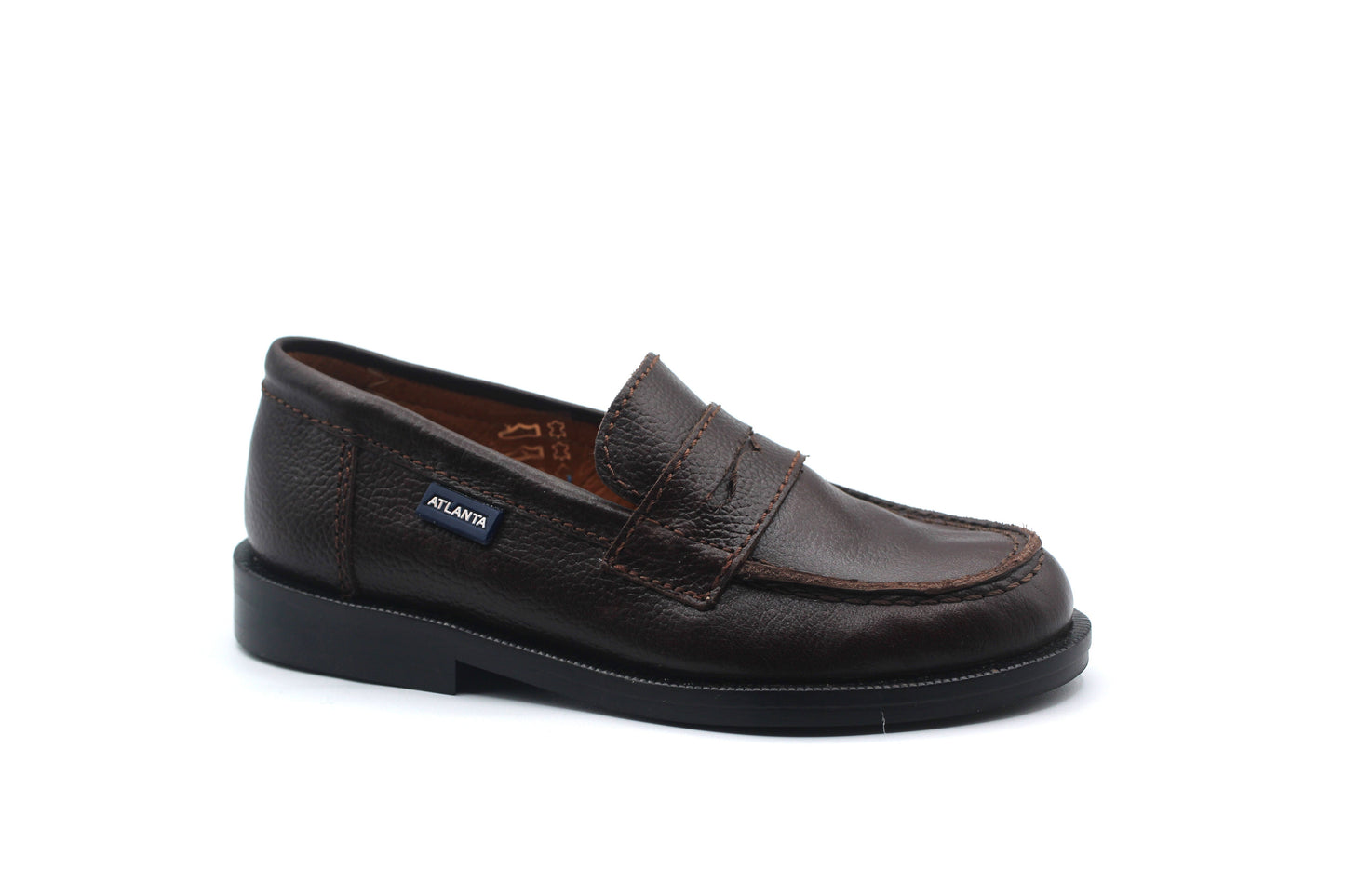 Atlanta Brown Grainy College Penny Loafer
