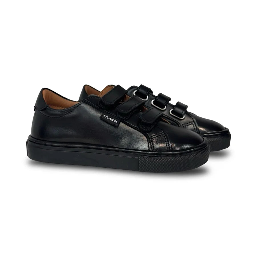 Atlanta Black Three Strap Sneaker