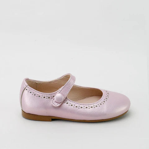 Papanatas Metalic Lavender Dot Mary Jane