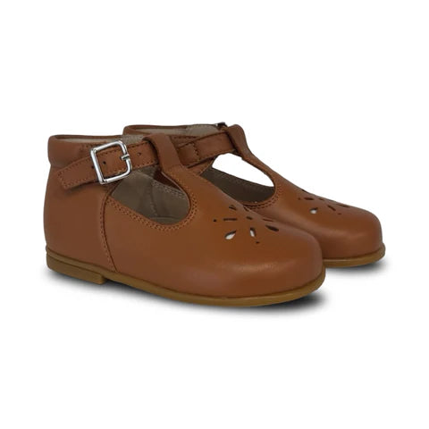 Beberlis Camel Brown Baby T-Strap