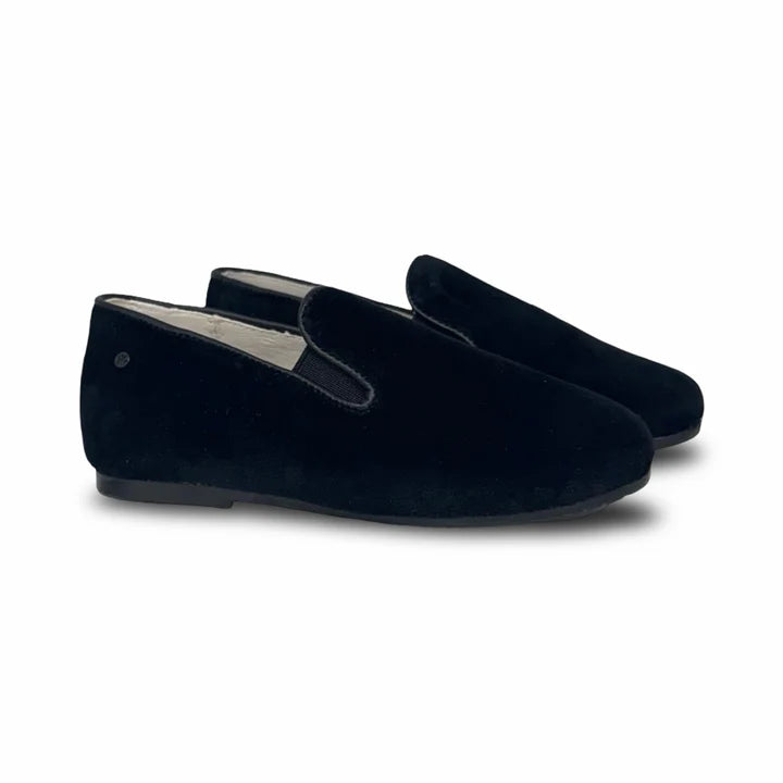Manuela Black Velluto Smoking Shoe