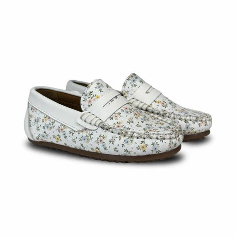 Porte White Floral Loafer
