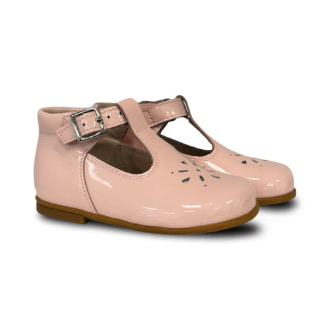 Beberlis Patent Baby Pink Baby T-Strap
