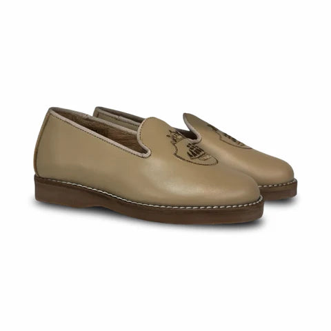 Don Louis Beige Crest Smoking Shoe