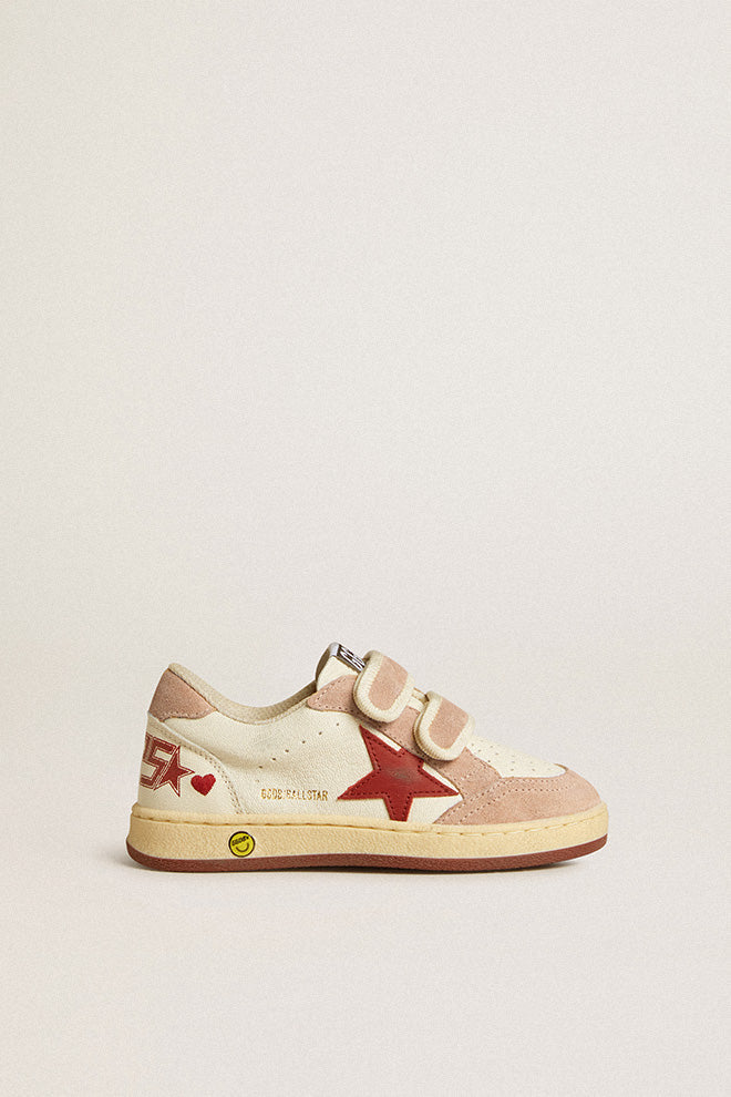 Golden Goose White Red Pink Spur Embroidery Sneaker