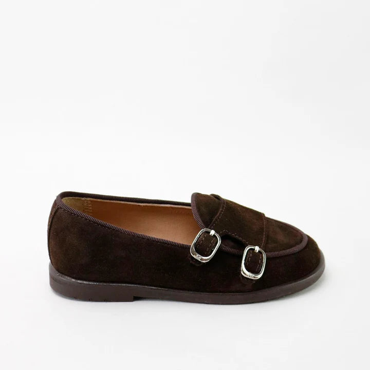 Papanatas Brown Suede Monk Shoe