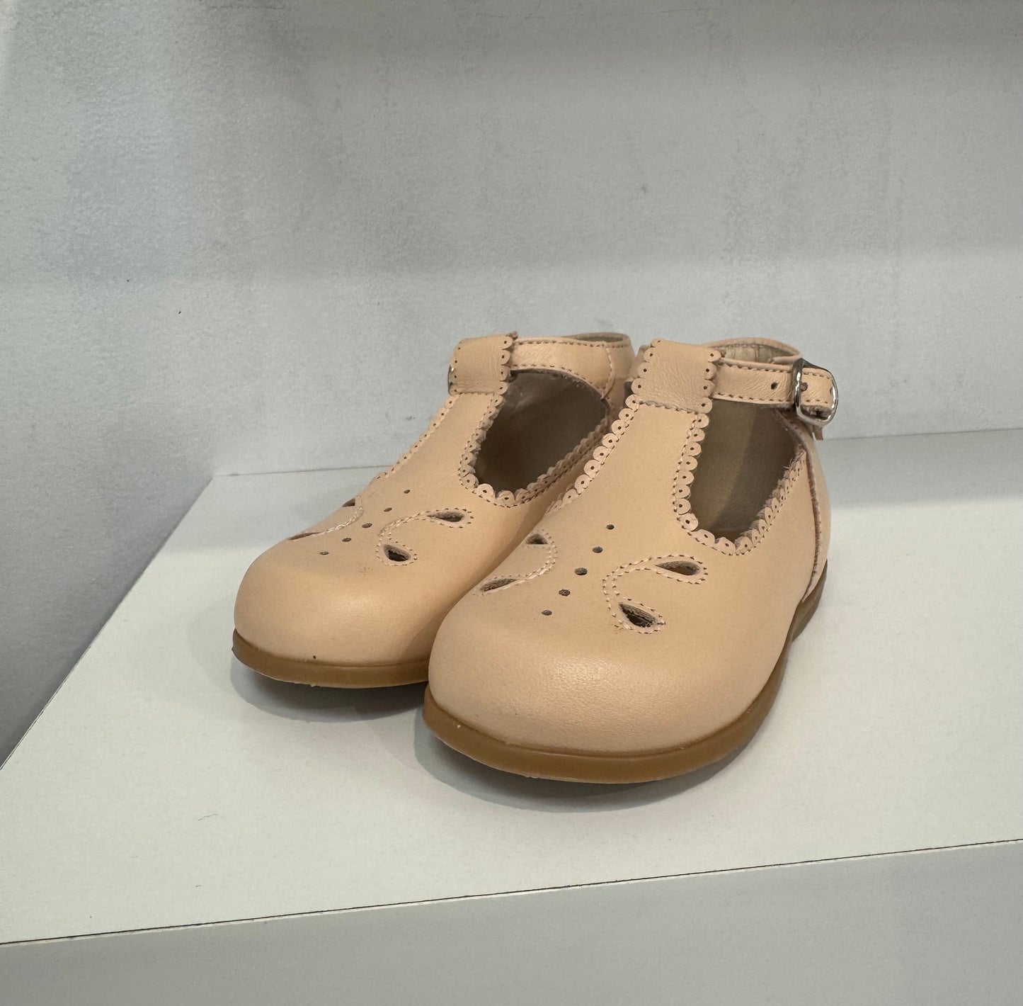 Beberlis Pale Pink Baby T-Strap High Top