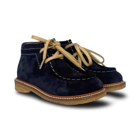 Angulus Navy Apron Stitching Baby Shoe 22