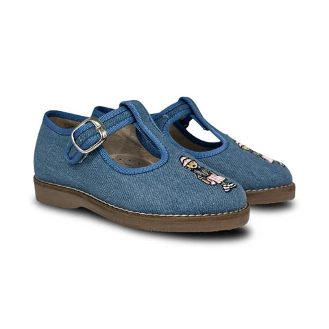 Don Louis Denim Girl Bear T Bar