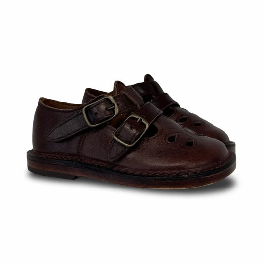 Pepe Brown Double T-Strap