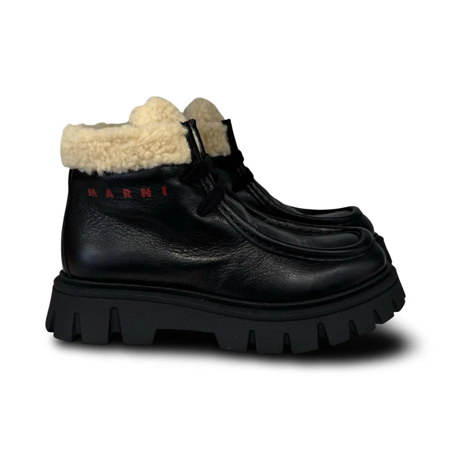 MARNI Black Sherpa Bootie