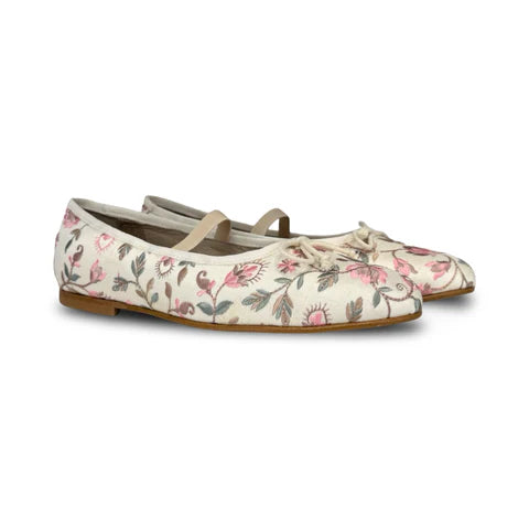 Valencia Floral Elastic Ballet Flat