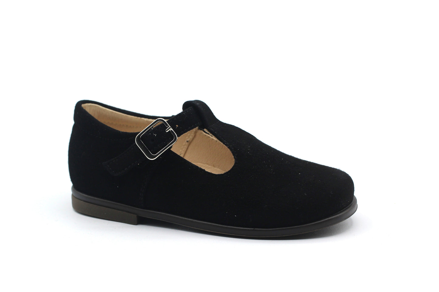 Beberlis Black Suede Baby T-Strap