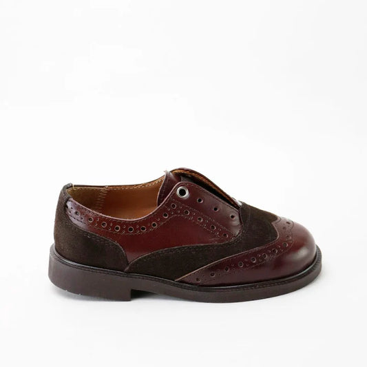 Papanatas Brown Vintage Laceless Wingtip Oxford