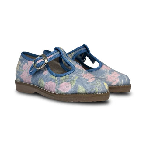 Don Louis Denim Floral T Bar