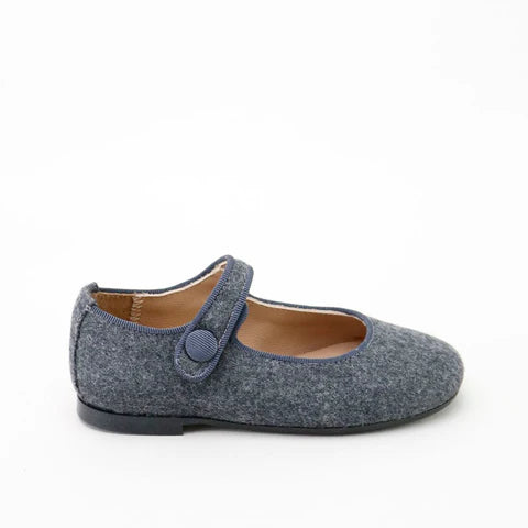 Papanatas Gray Wool Mary Jane