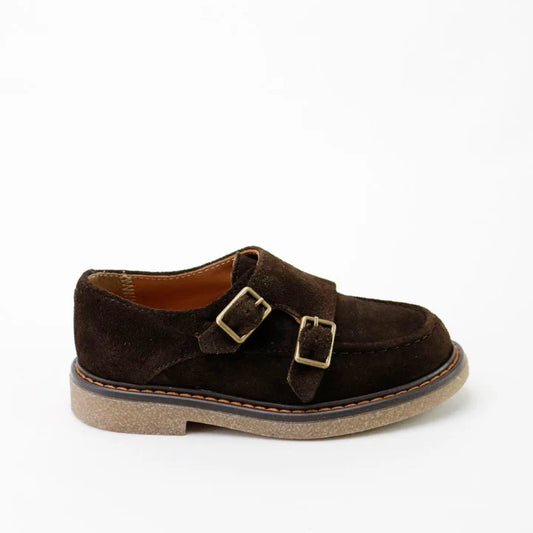 Papanatas Brown Suede Monk Shoe