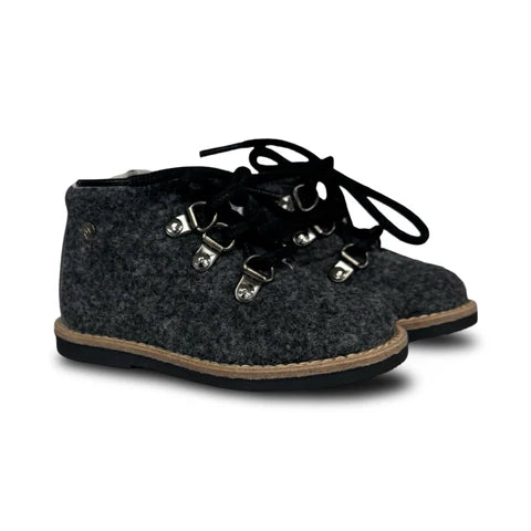 Manuela Grey Wool Bootie