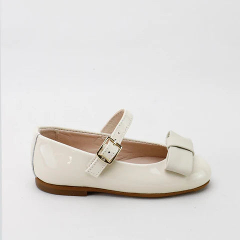 Papanatas Patent Cream Bow Mary Jane