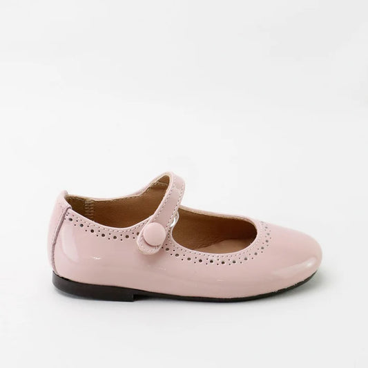 Papanatas Pink Patent Dot Mary Jane
