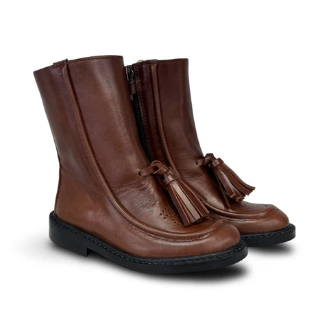 Papanatas Ajax Brown Tassel Bootie