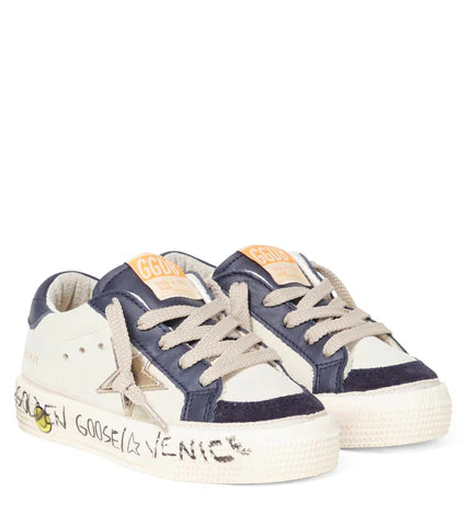 Golden Goose White Dark Blue Grafitti Sneaker