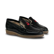 Don Louis Black Cherry Embroidery Loafer