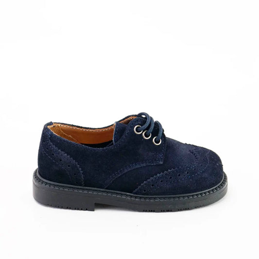 Papanatas Navy Suede Wingtip Oxford