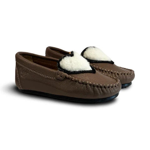 Porte Shiny Tuape Sherpa Heart Loafer