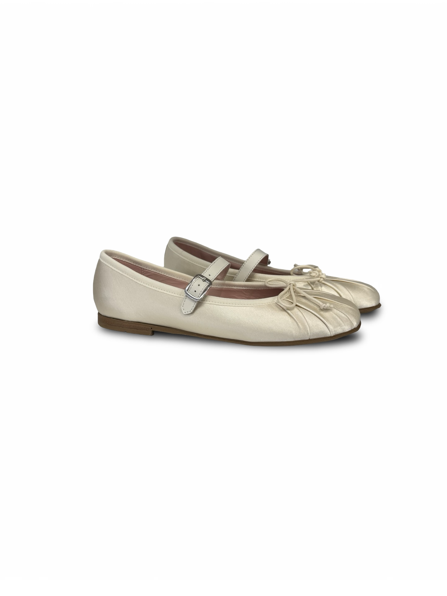 Rondinella Cream Silk Ballet Mary Jane