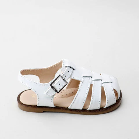 Papanatas White Closed Toe Sandal