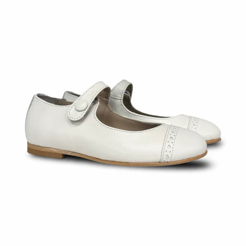 Lauve Ruth Beige Heart Cap Mary Jane