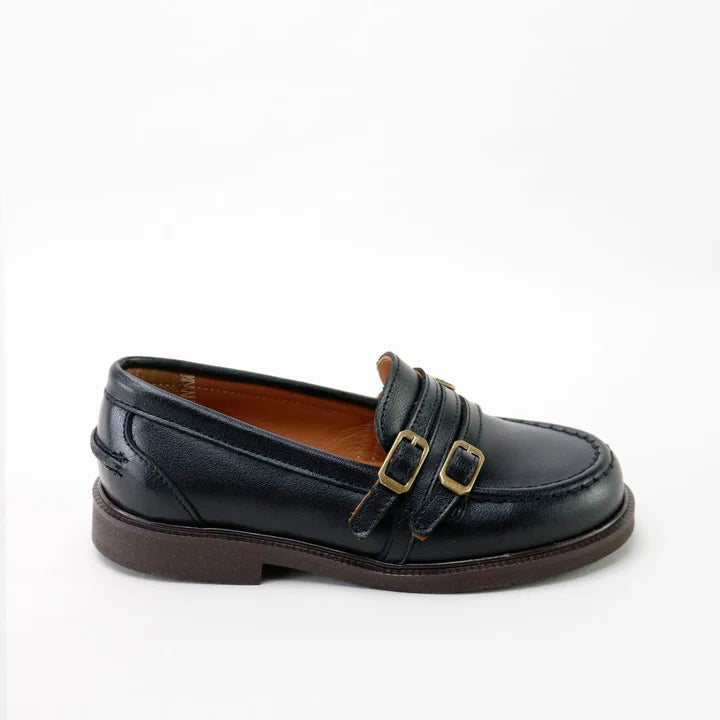 Papanatas Black Buckle Loafer