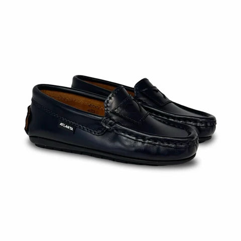Atlanta Navy Heart Penny Loafer