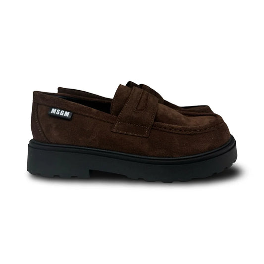 MSGM Brown Suede Loafer
