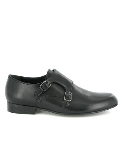 Atlanta Black Smooth Classic Monk-Strap