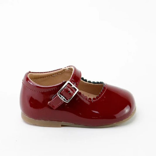 Papanatas Burgundy Patent Baby Mary Jane