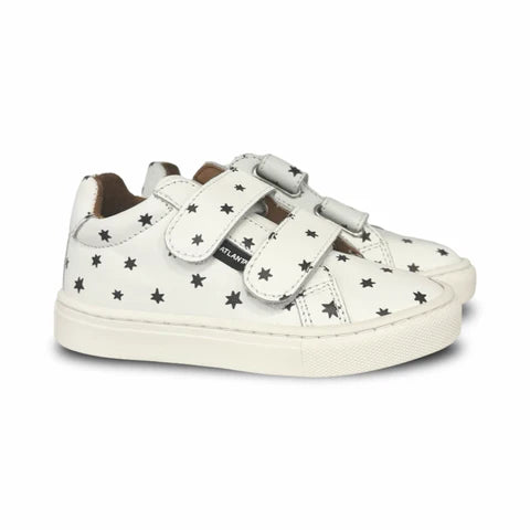 Atlanta White Black Stars Two Straps Sneaker