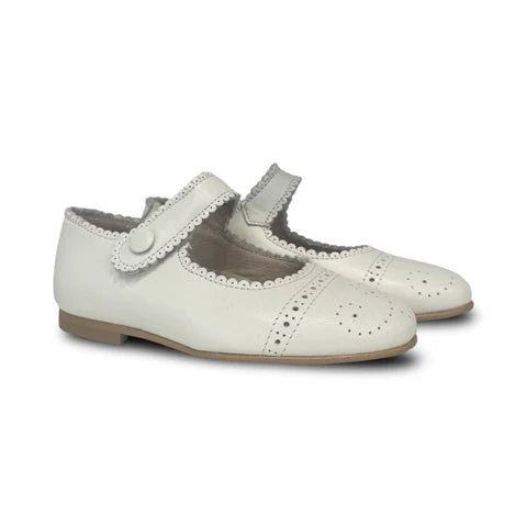 Don Louis Cream Scallop Mary Jane