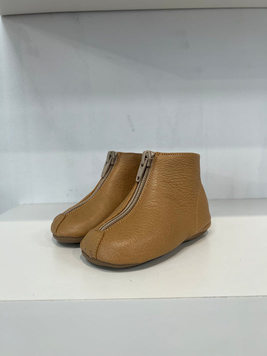 Pepe Caramel Zipper Bootie