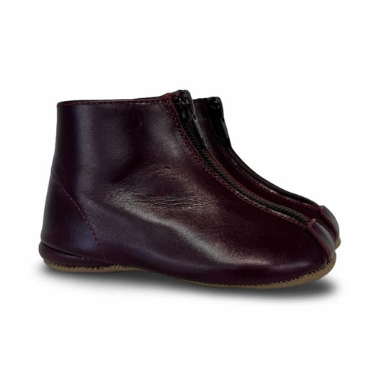 Pepe Burgundy Zipper Bootie
